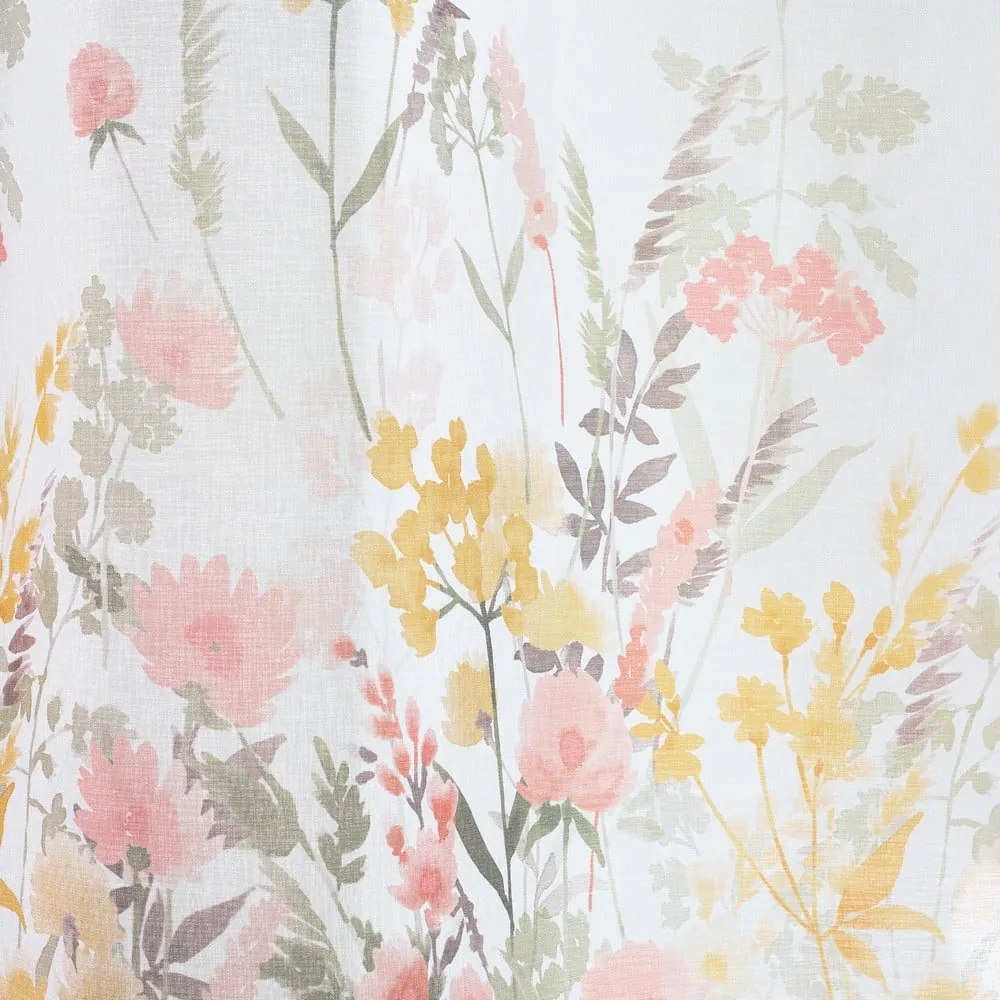 Fehér voile fényáteresztő függöny 140x122 cm Countryside Floral – Catherine Lansfield