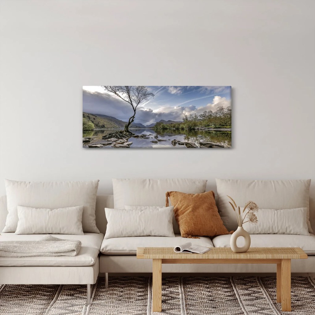 Folyó a fa mögött képe (120x50 cm)
