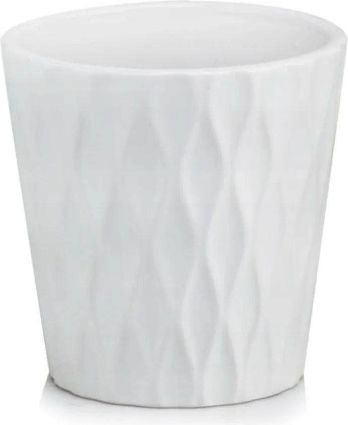 Kerámia Fedő Virágtartó 16 x 16 cm Fehér