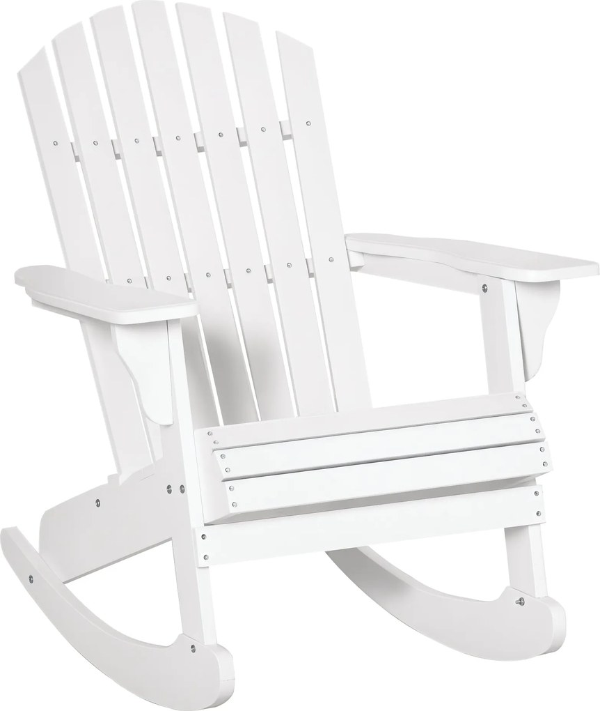 Outsunny Adirondack Kerti Hintaszék - Fehér 77 x 94 x 97 cm | Aosom