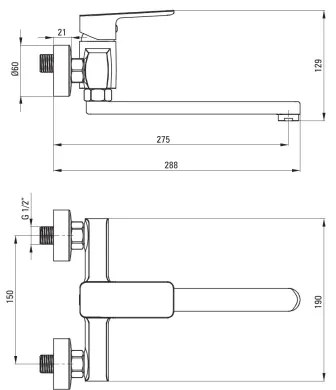 Deante BLO_080M - MARO mosogató csaptelep, fényes króm