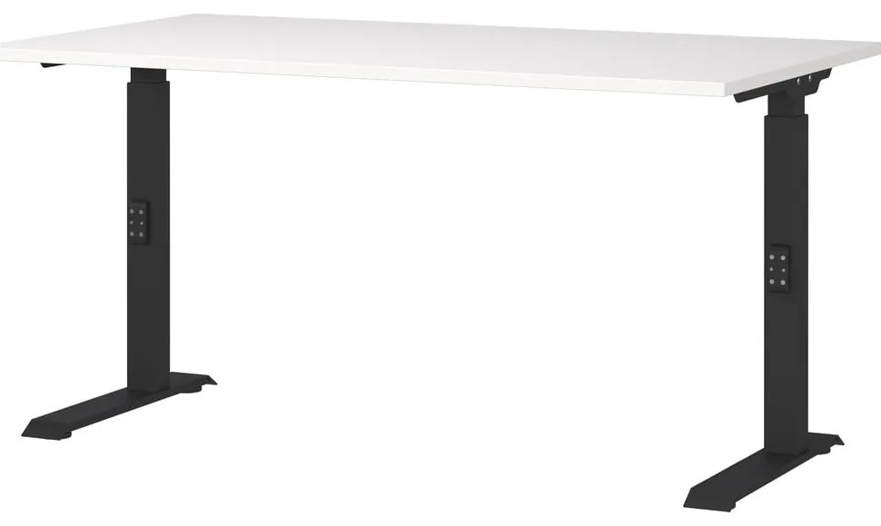 Íróasztal állítható magassággal, fehér asztallappal 80x140 cm Downey – Germania