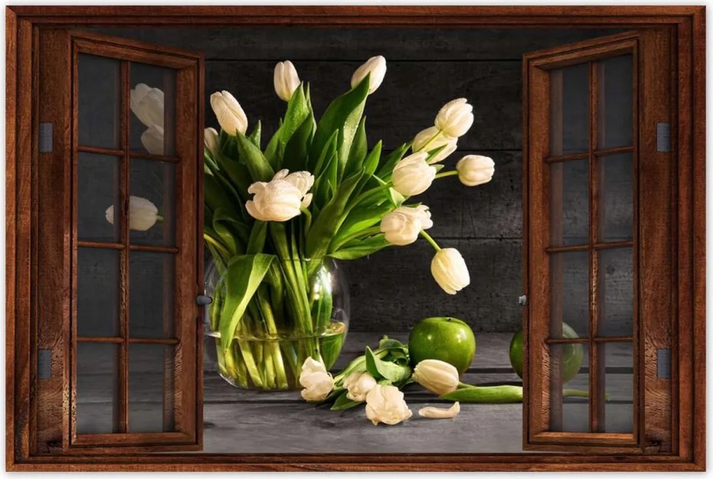 Poszterek 90x60 Tulipánok vázában