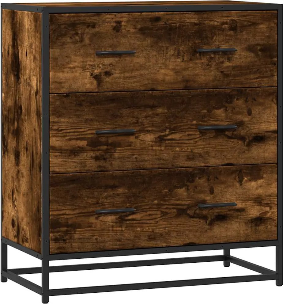 vidaXL füstös tölgy színű szerelt fa tálalószekrény 68 x 35 x 76 cm