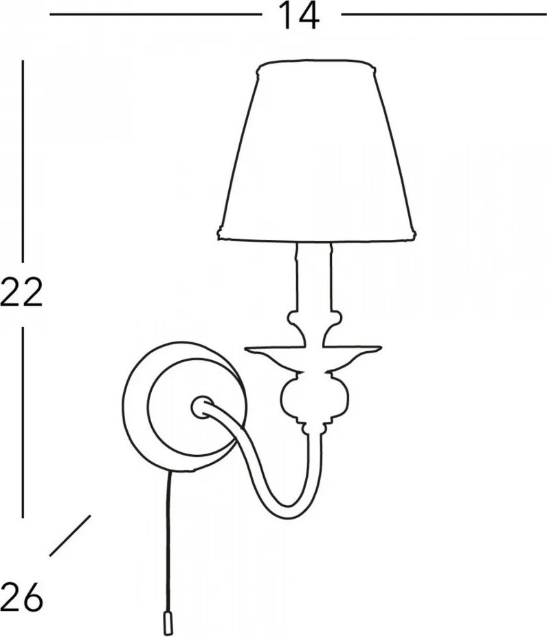 Fali Lámpa Bronz ASCOT KOLARZ 0195-61-4