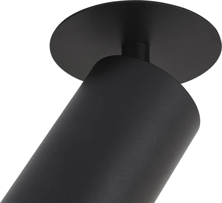 Modern, süllyesztett spotlámpa fekete GU10 50mm IP44 - Chels