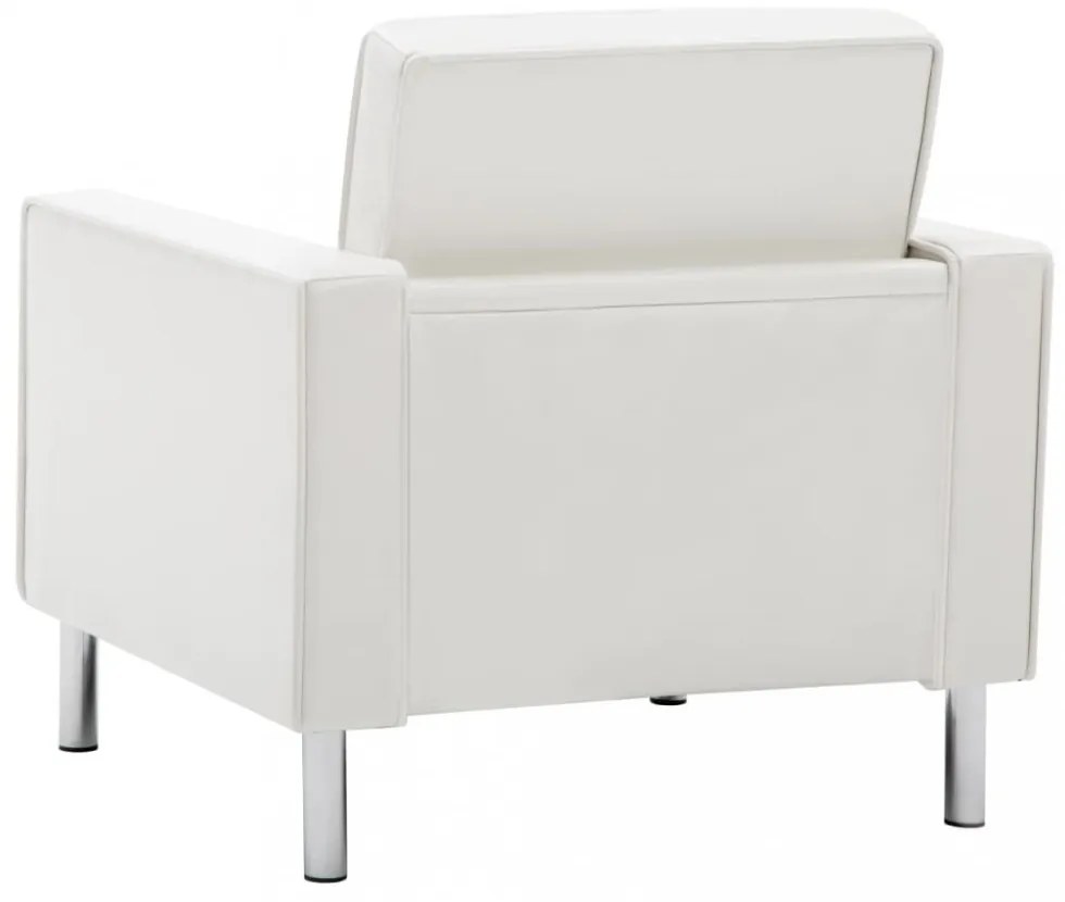 fehér műbőr fotel 75 x 70 x 75 cm