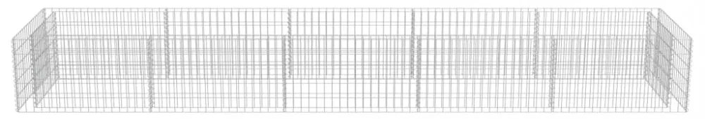 horganyzott acél gabion magaságyás 450 x 90 x 50 cm