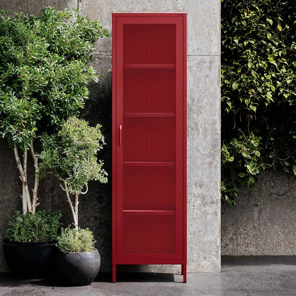 LUIGI vitrin, 500 x 1800 x 350 mm, Modern: piros