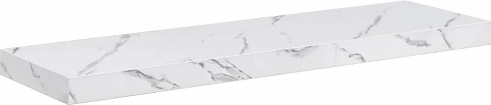 vidaXL Falpolc Falra szerelhető Fehér márvány 90 x 23,5 x 4 cm Faanyag