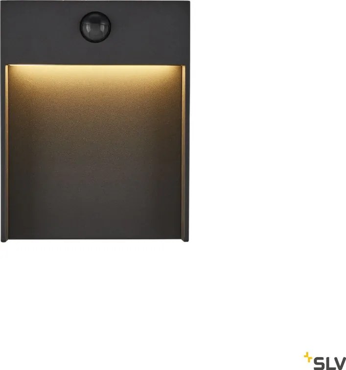 SLV 1002954 FLATT Modern Kültéri Fali Lámpa Antracit LED IP54