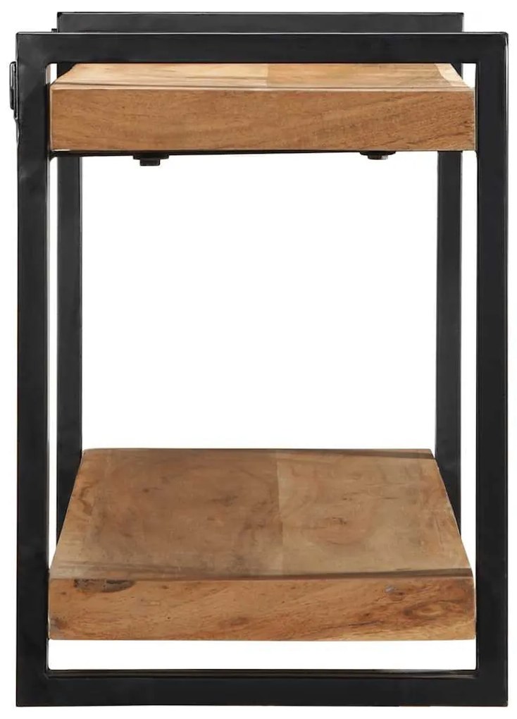 fali polc 110x33x45 cm tömör fa akácfa