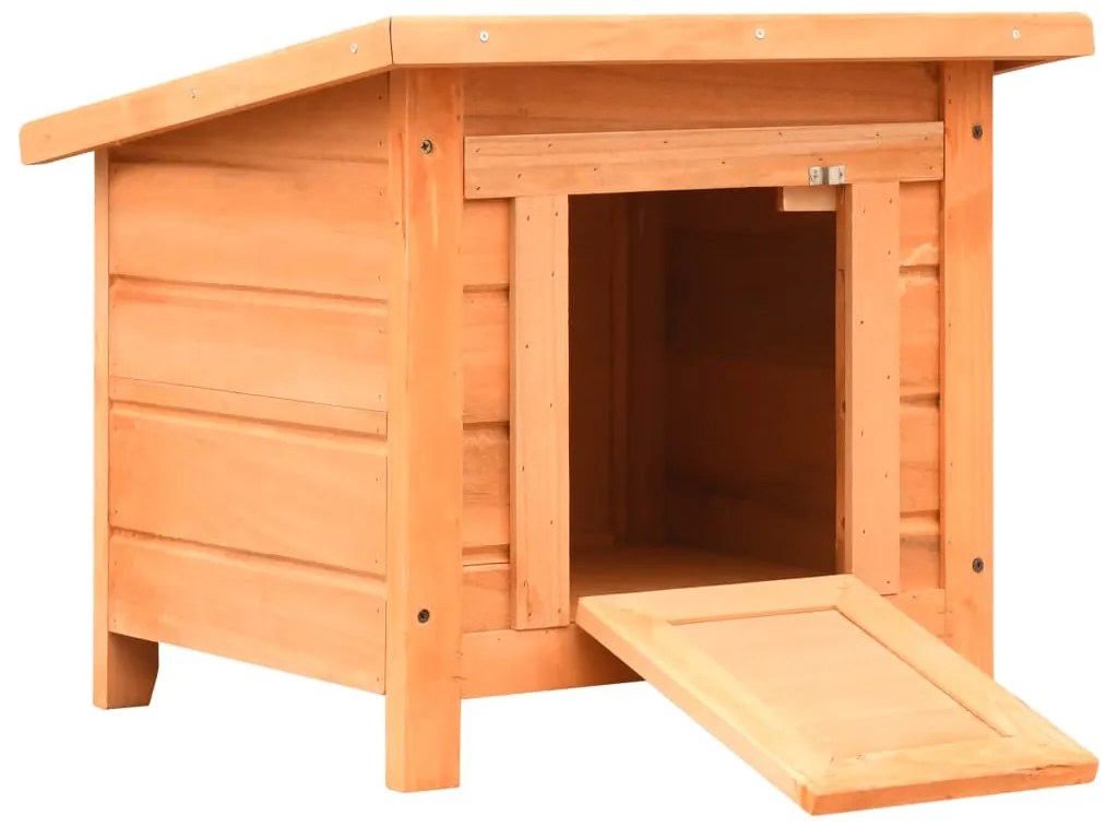 vidaXL tömör fenyő- és jegenyefa macskaház 50 x 46 x 43,5 cm