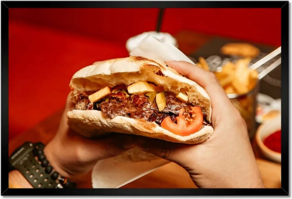 Poszterek keretben 60x40 Kebab zsemlében