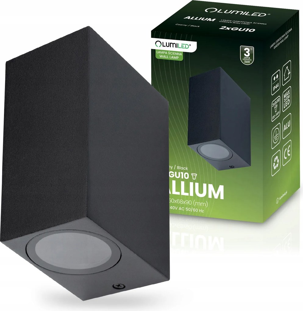 Fali lámpa Kültéri Led Homlokzati Lámpa Kerti Fali 2x GU10 Alumínium