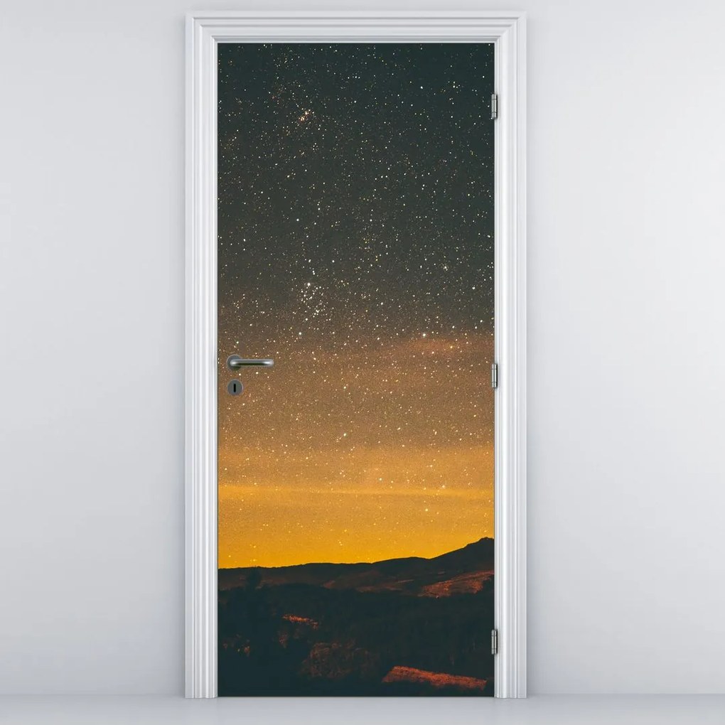 Fotótapéta ajtóra - Csillagos égbolt (95x205cm)