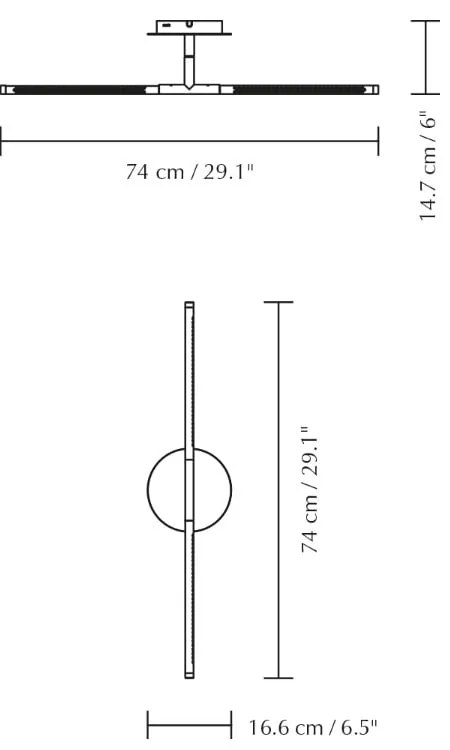 Ezüstszínű fém LED dimmelhető fali lámpa Omni Wall – UMAGE