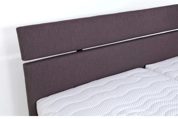 Kárpitozott ágy tárolóhellyel, matrac nélkül ALIS 160x200 cm barna