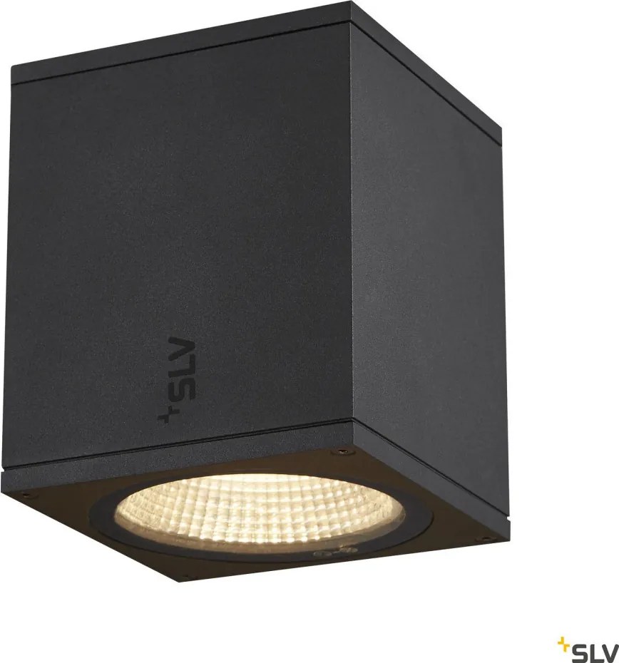 SLV 1003421 ENOLA SQUARE Modern Kültéri Mennyezeti Lámpa Antracit, Átlátszó LED IP65