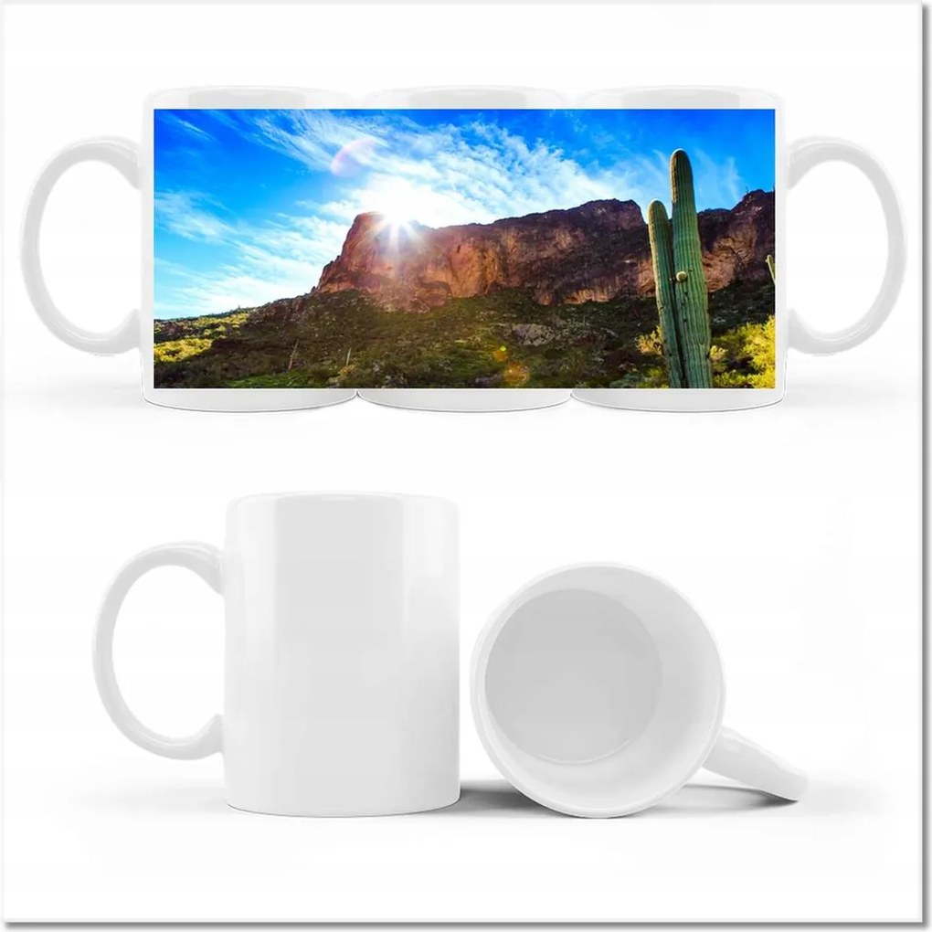 Fotó bögre Tájkép kaktuszokkal