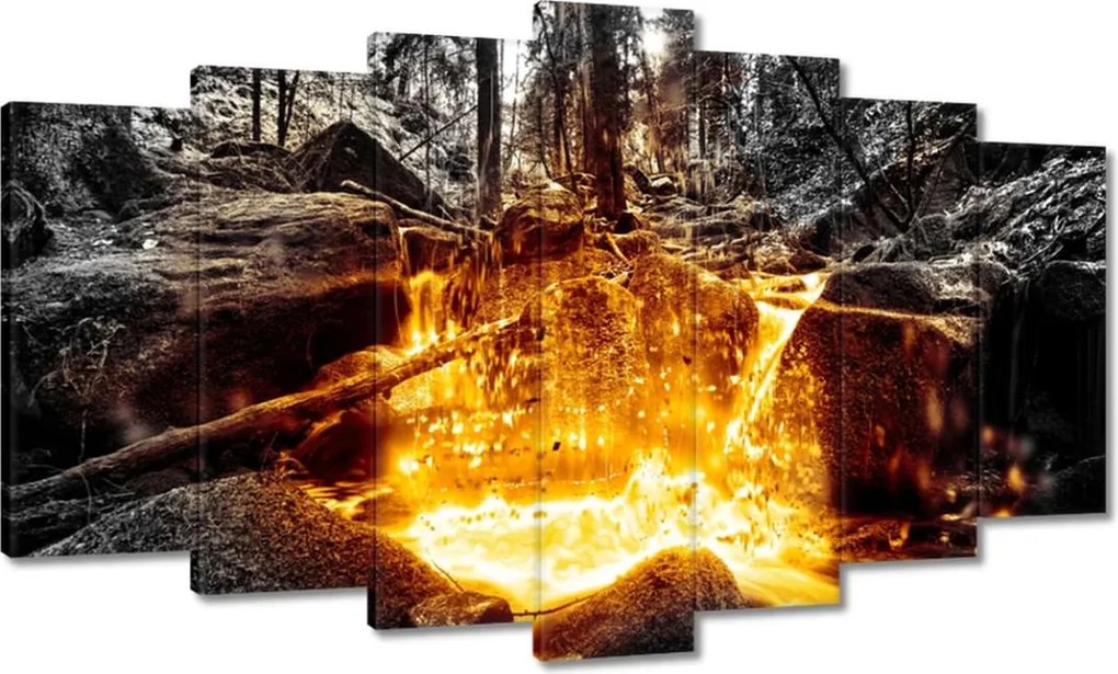 Festmények 140x80 Hegyi folyó Tájkép