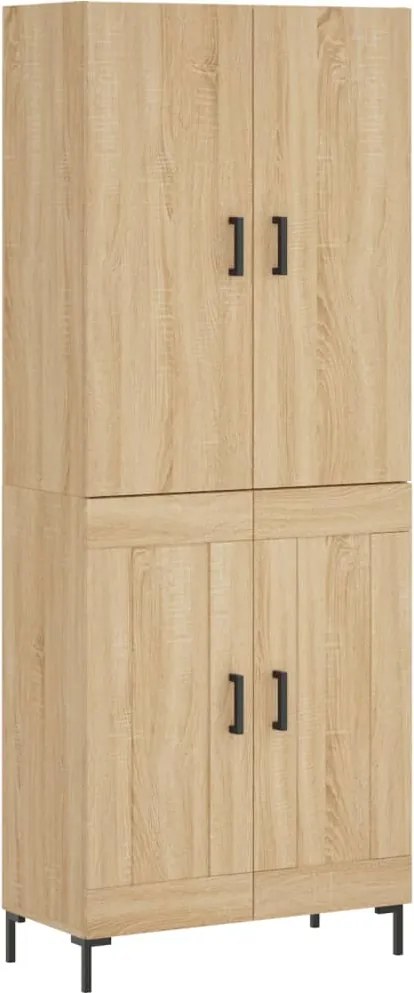 vidaXL sonoma tölgy szerelt fa magasszekrény 69,5 x 34 x 180 cm