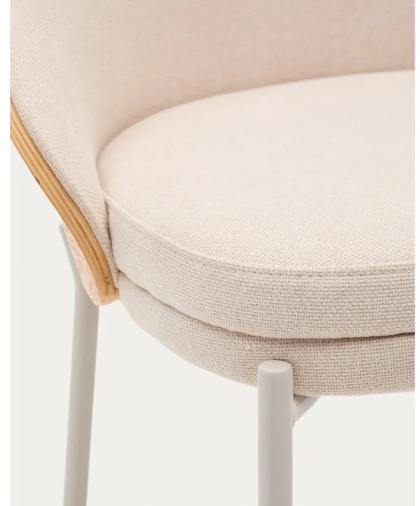 Bézs-világos natúr színű bárszék (ülésmagasság 65 cm) Eamy – Kave Home