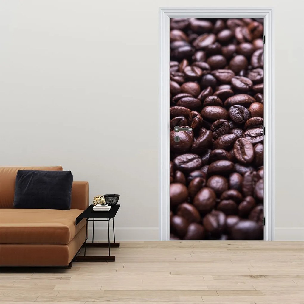 Fotótapéta ajtóra - Szemes kávé (95x205cm)