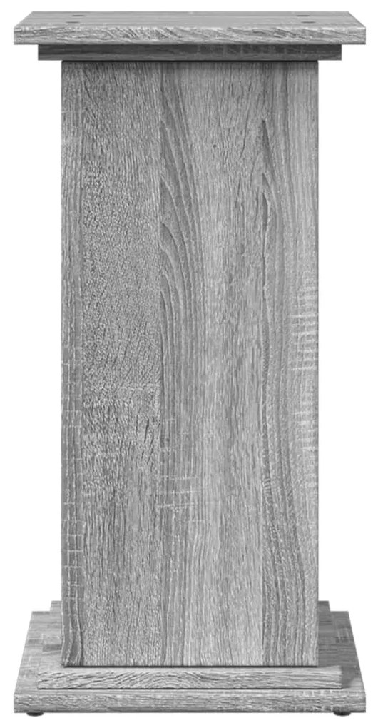 szürke sonoma szerelt fa bemutatóállvány tárolóval 31x30x60 cm