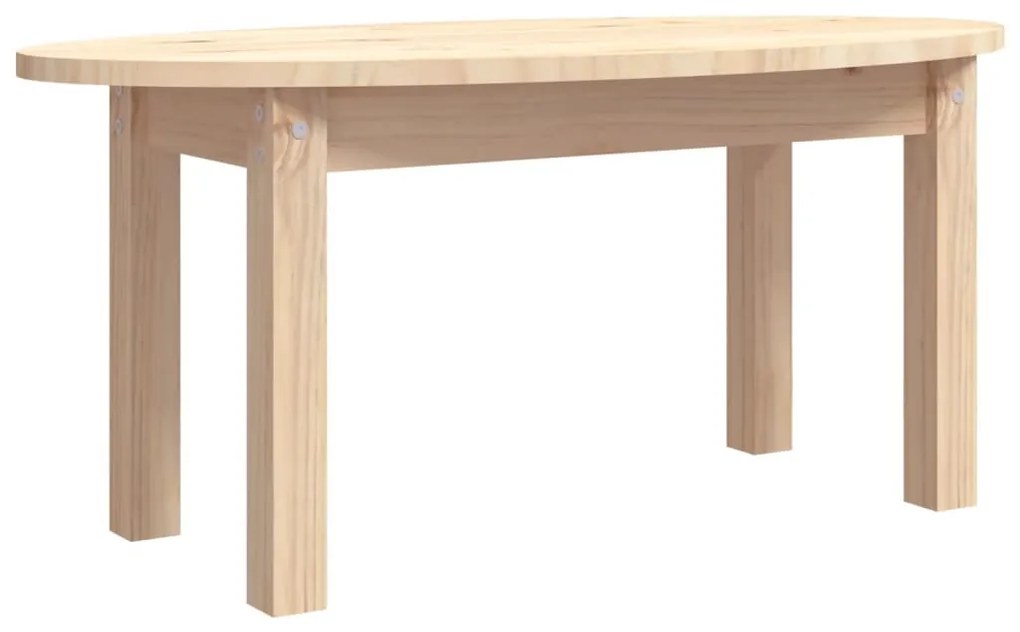 Tömör fenyőfa dohányzóasztal 80x40x35 cm