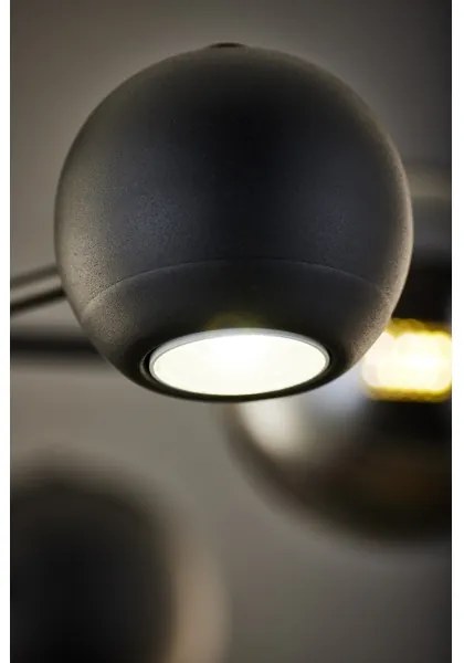 Jupiter 1974 - Csillár rúdon MOKA 3xGU10/10W/230V + 3xG9/10W/230V fekete/króm