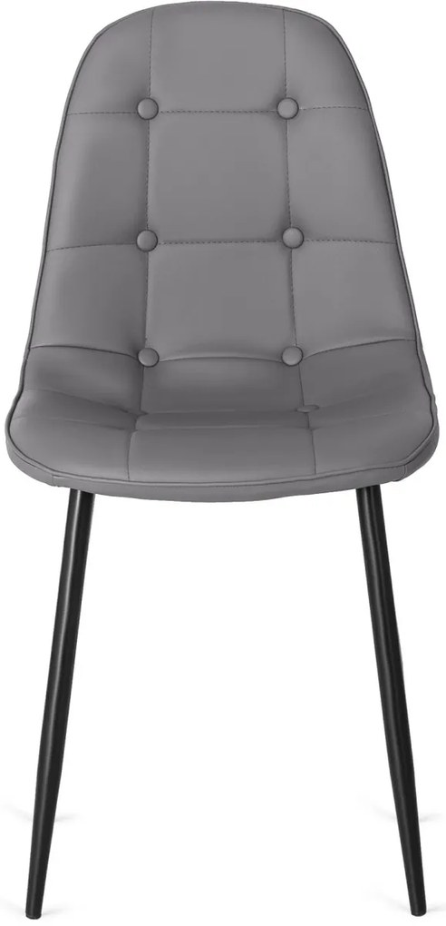 Étkezőgarnitúra 4 db székkel. Bővíthető asztal HARRY 102-142 cm 4 db. Szürke Eco-bőr székkel. ARIS