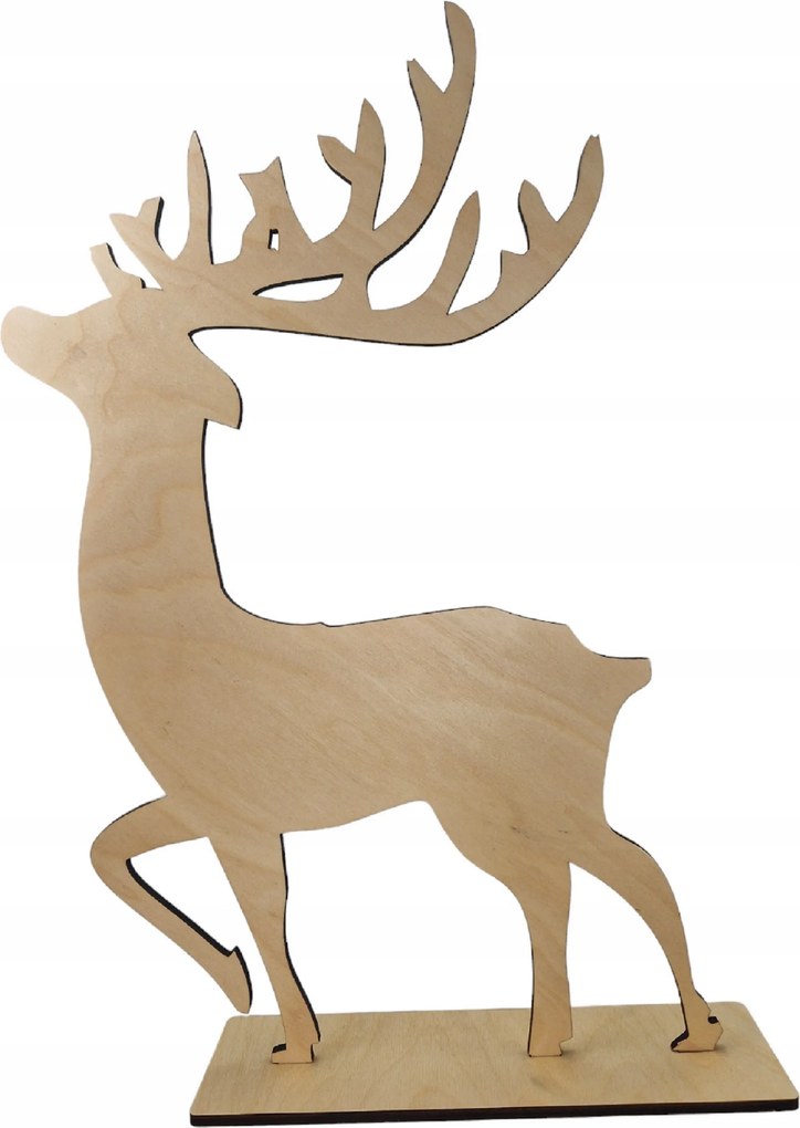 Nagy Lakkozott Rénszarvas szarvakkal Karácsonyi dekoráció Szarvas az állványon