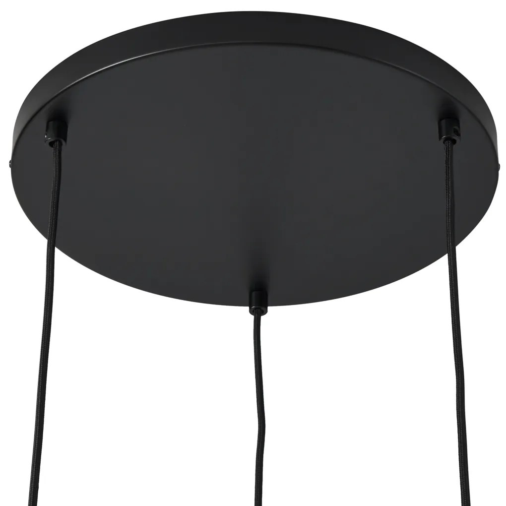 Retro függőlámpa fekete narancssárga 3-lámpás - Felt