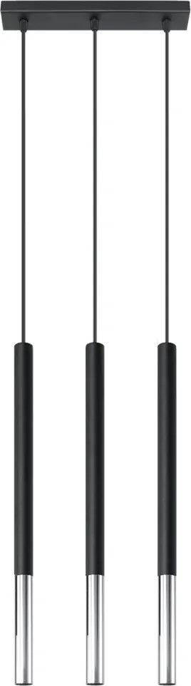 SOLLUX SL-0886 MOZAICA Többágú Függesztett Lámpa Króm, Fekete G9 IP20