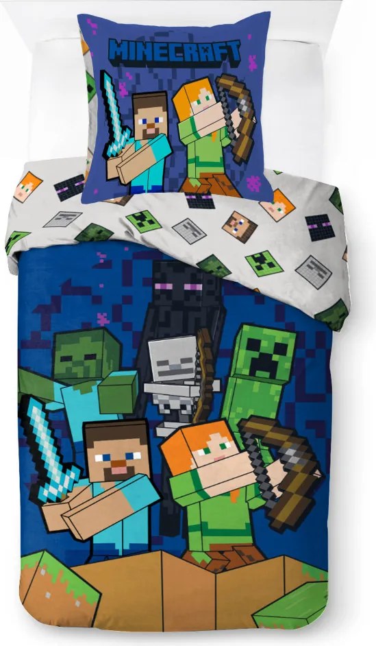 Minecraft Echoes of Hardcare ágyneműhuzat 140×200cm, 70×90 cm