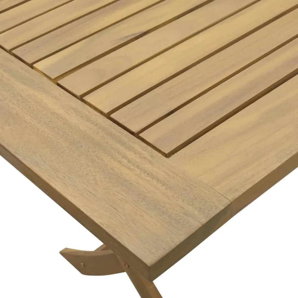 összecsukható tömör akácfa kerti asztal 120 x 70 x 75 cm