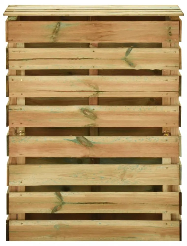 lécezett impregnált fenyőfa kerti komposztáló 80x50x100 cm