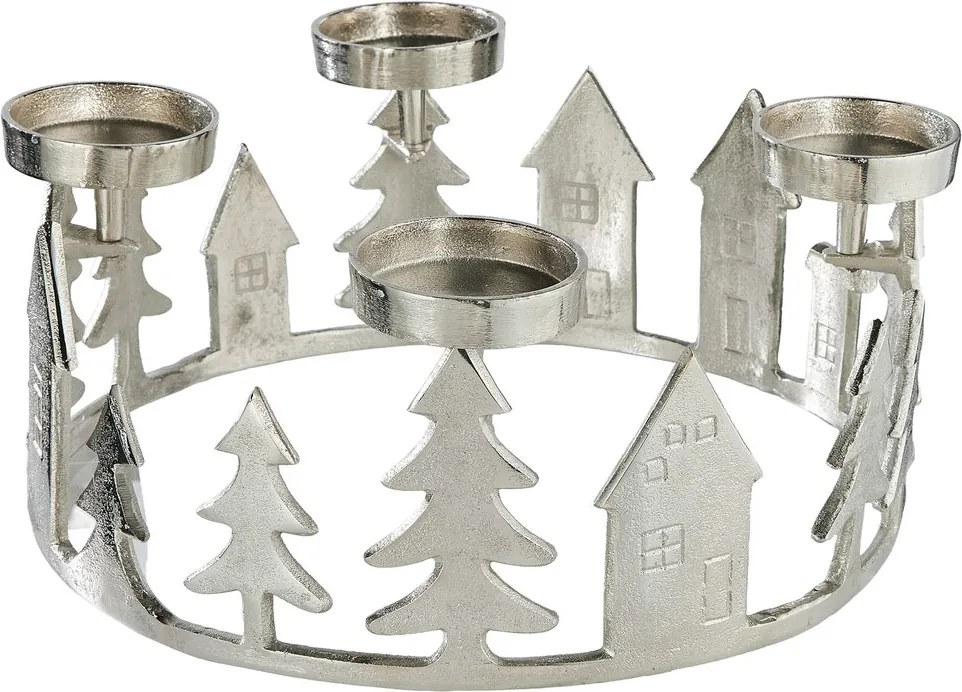 adventi gyertyatartó Ø 35 cm, ezüst