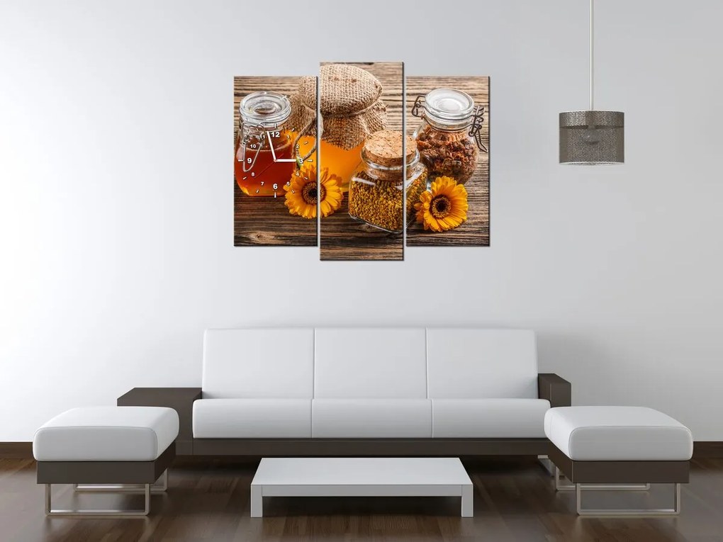 Gario Órás falikép Méz - 3 részes Méret: 80 x 40 cm