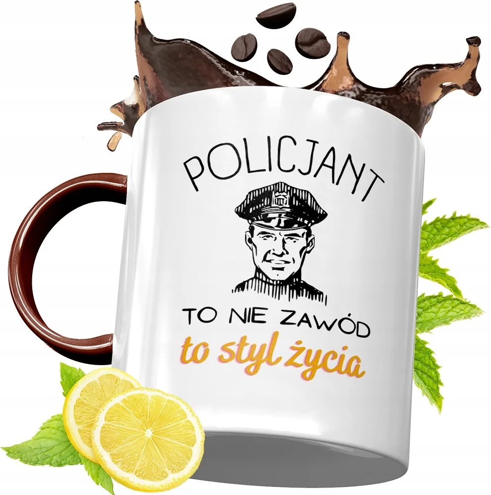 Bordó Bögre Rendőrnek Születésnapra Ajándék fényképes nyomattal
