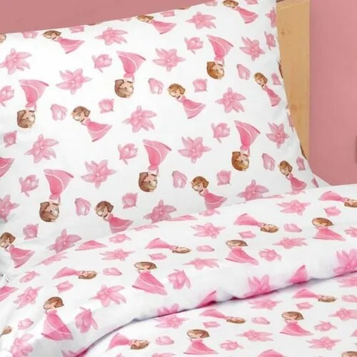 Bellatex Gyermek pamut ágynemény Junior Princessrózsaszín, 140 x 200 cm, 70 x 90 cm