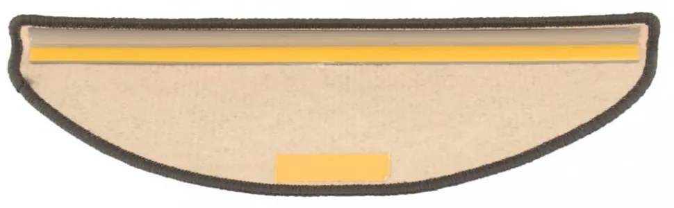 15 db szürke és bézs színű öntapadó lépcsőszőnyeg 65x21x4 cm