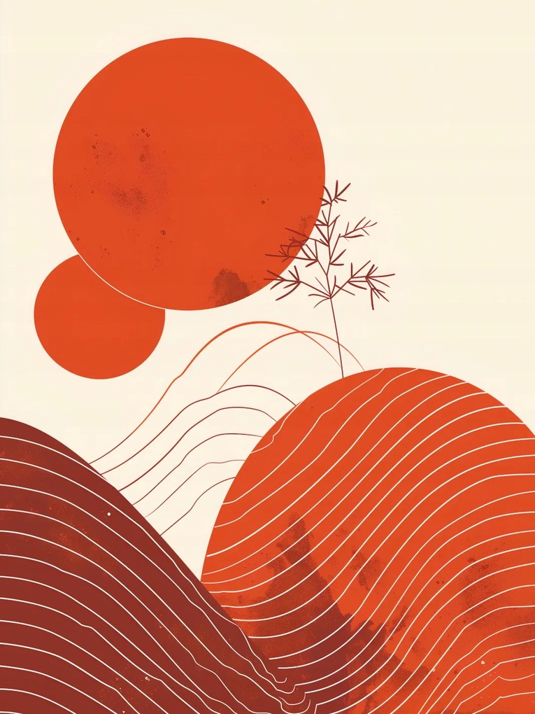 Poszter 15x20cm Meleg piros