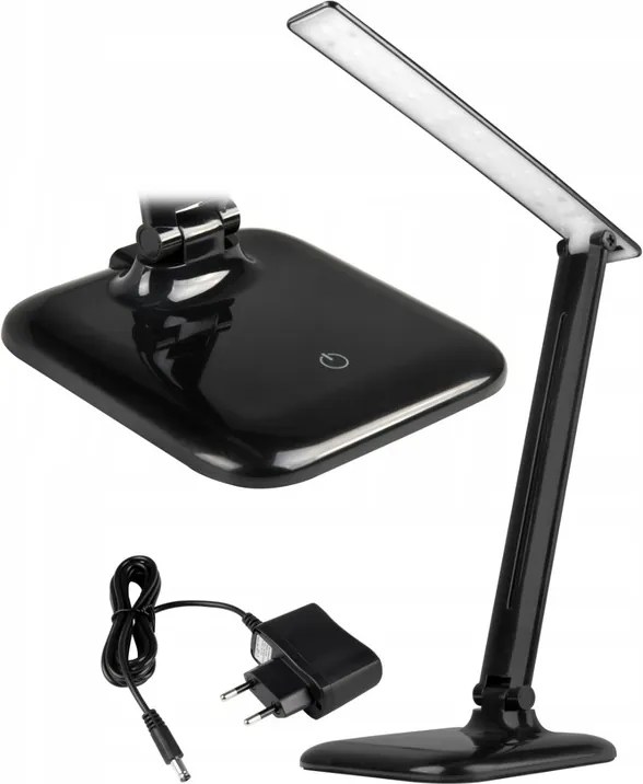 Iskolai Rajz Asztali Lámpa Led 9W Fekete Állítható Éjszakai