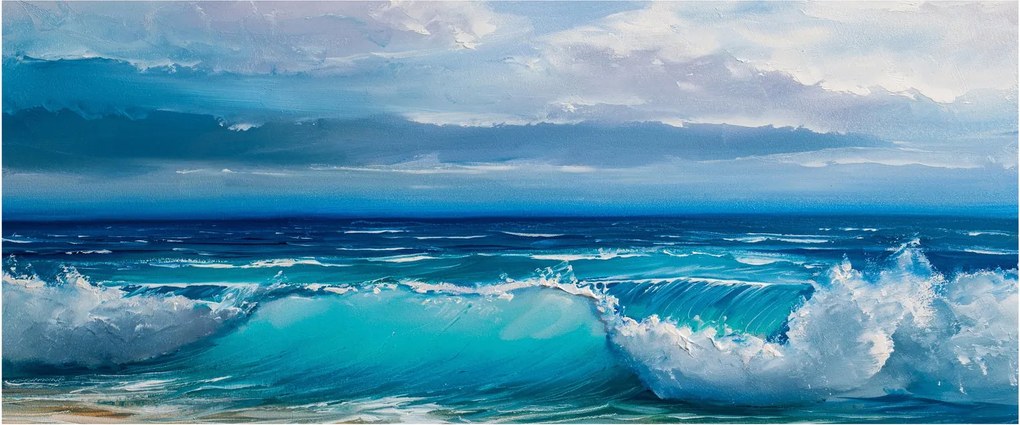 Kép - tengeri hullámok (120x50 cm)