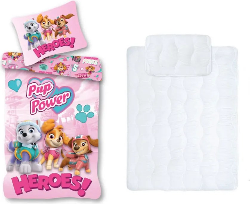 Mancs Őrjárat Heroes! gyerek, ovis ágyneműhuzat és paplan/párna szett 100x135 cm 40x60 cm