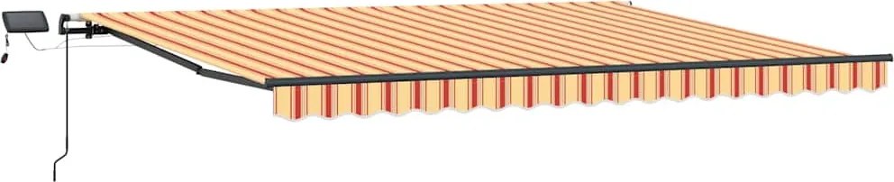 vidaXL Behúzható napellenző sárga és narancssárga 400 ×300 cm szövet