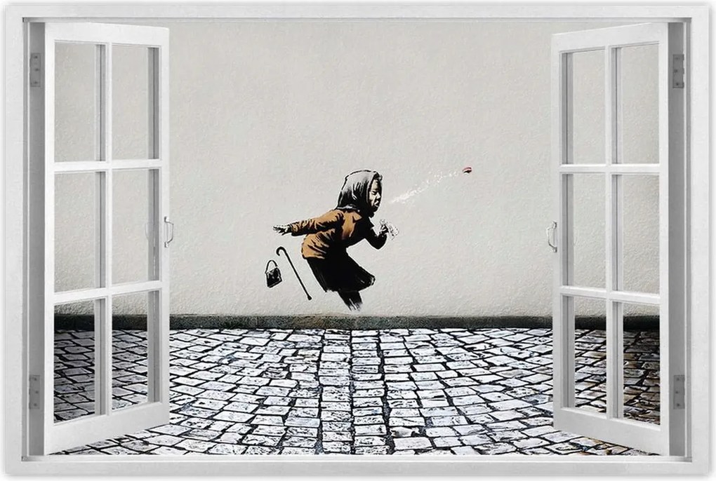 Poszterek 90x60 Banksy Nagymama Achoo Tüsszentés