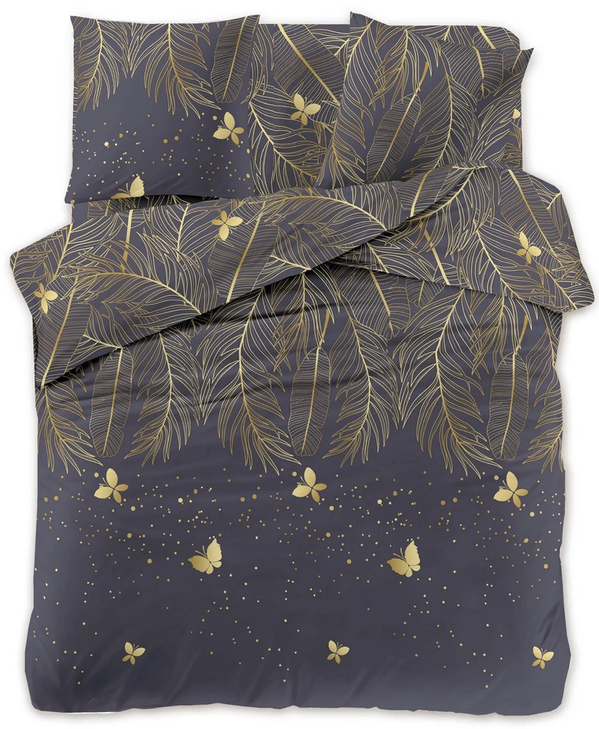 VISATA fekete mikroszálas ágyneműhuzat Ágyneműhuzat mérete: 70 x 80 cm | 140 x 200 cm